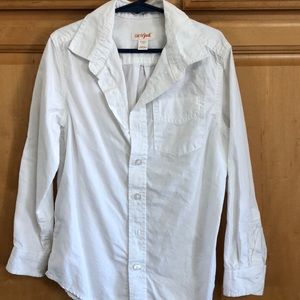 Boys white button down